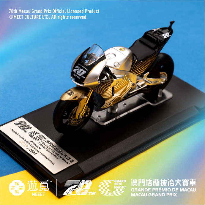 遊覓MEEET × Tarmac Works - 澳門格蘭披治大賽車70周年限量版1:24模型車(電單車)